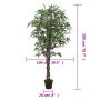 vidaXL Artificial Maple Tree with 756 Leaves, 200 cm Tall, Green
