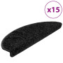 "VidaXL Tapis d'Escalier Noir – Lot de 15 pcs, 65x21x4 cm | Sécurité & Élégance"