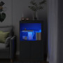 Armoire latérale avec lumières LED bois d'ingénierie vidaXL - Noir