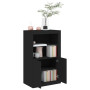 Armoire latérale avec lumières LED bois d'ingénierie vidaXL - Noir