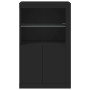 Armoire latérale avec lumières LED bois d'ingénierie vidaXL - Noir