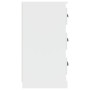 vidaXL White Engineered Wood Sideboard - 70x35.5x67.5 cm