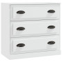 vidaXL White Engineered Wood Sideboard - 70x35.5x67.5 cm