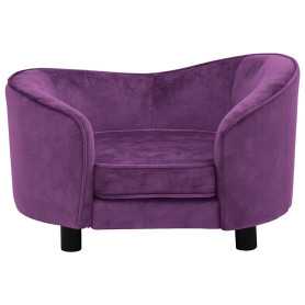 Mieux dormir avec le Canapé pour Chien en Peluche Bordeaux - 69x49x40 cm | vidaXL France