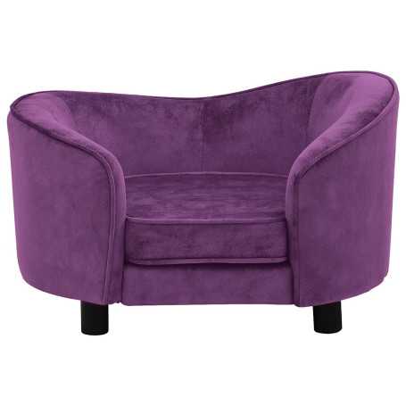 Mieux dormir avec le Canapé pour Chien en Peluche Bordeaux - 69x49x40 cm | vidaXL France