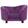 Mieux dormir avec le Canapé pour Chien en Peluche Bordeaux - 69x49x40 cm | vidaXL France