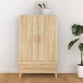"Buffet Haut vidaXL Chêne Sonoma 70x31x115 cm | Élégance en Bois d'Ingénierie"