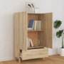 "Buffet Haut vidaXL Chêne Sonoma 70x31x115 cm | Élégance en Bois d'Ingénierie"