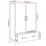 "Buffet Haut vidaXL Chêne Sonoma 70x31x115 cm | Élégance en Bois d'Ingénierie"
