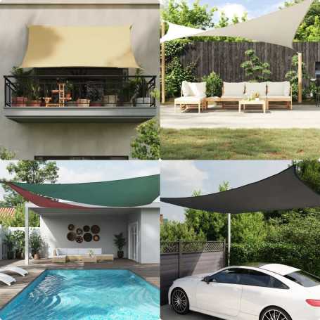 vidaXL Oxford Fabric Square Shade Sail 5 x 5 m Cream