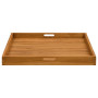 Plateau de service en bois de teck massif vidaXL - 70x70 cm : élégance et robustesse à table !