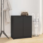 vidaXL Armoire à Chaussures en Bois Noir 59x35x70 cm | Rangement Élégant et Fonctionnel