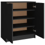 vidaXL Armoire à Chaussures en Bois Noir 59x35x70 cm | Rangement Élégant et Fonctionnel