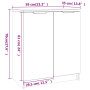 vidaXL Armoire à Chaussures en Bois Noir 59x35x70 cm | Rangement Élégant et Fonctionnel