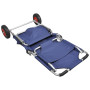 vidaXL Portable and Foldable Beach Cart with Wheels Blue