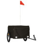 vidaXL Black Bicycle Trailer 45 kg Capacity Iron