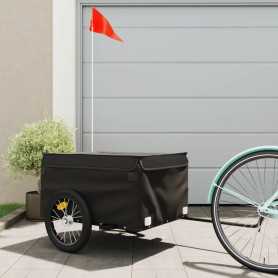 Méga-Remorque de Vélo vidaXL Noir - Capacité 45 kg | Robuste & Pratique