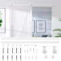 Kit de quincaillerie porte coulissante Acier Blanc vidaXL - Facile à installer et élégant