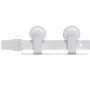 Kit de quincaillerie porte coulissante Acier Blanc vidaXL - Facile à installer et élégant