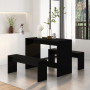 Ensemble à Manger vidaXL 3 pcs Noir en Bois d'Ingénierie - Élégance et Durabilité pour Votre Salle à Manger