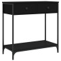 Table console bois d'ingénierie vidaXL - 75x34,5x75 cm Noir