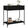 Table console bois d'ingénierie vidaXL - 75x34,5x75 cm Noir