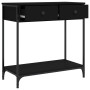 vidaXL Black Engineered Wood Console Table 75x34.5x75 cm