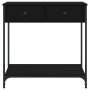 Table console bois d'ingénierie vidaXL - 75x34,5x75 cm Noir