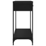 Table console bois d'ingénierie vidaXL - 75x34,5x75 cm Noir
