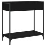 Table console bois d'ingénierie vidaXL - 75x34,5x75 cm Noir