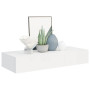 vidaXL Étagères Murales à Tiroirs - Lot de 2, Blanc, 60x23,5x10 cm | Rangement MDF
