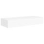 vidaXL Étagères Murales à Tiroirs - Lot de 2, Blanc, 60x23,5x10 cm | Rangement MDF