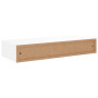 vidaXL Étagères Murales à Tiroirs - Lot de 2, Blanc, 60x23,5x10 cm | Rangement MDF