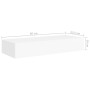 vidaXL Étagères Murales à Tiroirs - Lot de 2, Blanc, 60x23,5x10 cm | Rangement MDF