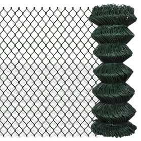 vidaXL Clôture à Mailles Losangées en Acier Vert 1x25 m | Durable et Esthétique pour Votre Jardin