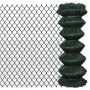 vidaXL Clôture à Mailles Losangées en Acier Vert 1x25 m | Durable et Esthétique pour Votre Jardin