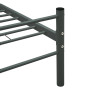 vidaXL Bed Frame Grey Metal Twin Sturdy Bed Frame Rectangular