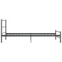 vidaXL Bed Frame Grey Metal Twin Sturdy Bed Frame Rectangular