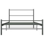 vidaXL Bed Frame Grey Metal Twin Sturdy Bed Frame Rectangular