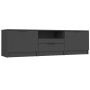 vidaXL Meuble TV Noir - 140x35x40 cm | Conception Moderne en Bois d'Ingénierie