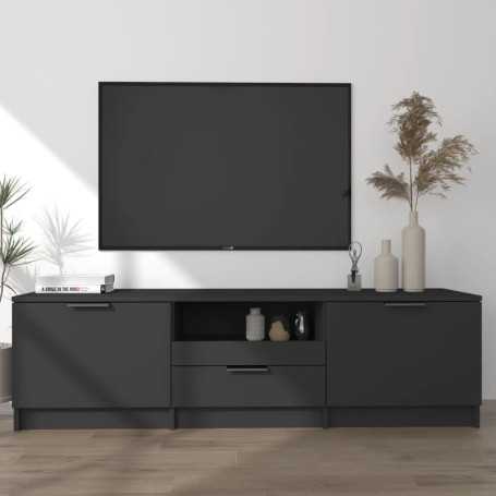 vidaXL Meuble TV Noir - 140x35x40 cm | Conception Moderne en Bois d'Ingénierie