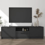 vidaXL Meuble TV Noir - 140x35x40 cm | Conception Moderne en Bois d'Ingénierie