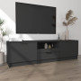 vidaXL Meuble TV Noir - 140x35x40 cm | Conception Moderne en Bois d'Ingénierie
