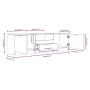 vidaXL Meuble TV Noir - 140x35x40 cm | Conception Moderne en Bois d'Ingénierie