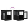 vidaXL Black Engineered Wood Dog Crate Furniture - 45x62x59 cm