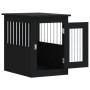 vidaXL Black Engineered Wood Dog Crate Furniture - 45x62x59 cm