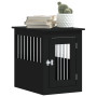 vidaXL Black Engineered Wood Dog Crate Furniture - 45x62x59 cm