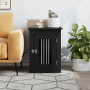 vidaXL Black Engineered Wood Dog Crate Furniture - 45x62x59 cm