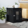 vidaXL Black Engineered Wood Dog Crate Furniture - 45x62x59 cm