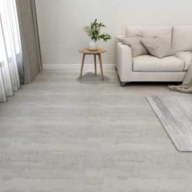 Dalles de Plancher Autoadhésives PVC Gris Clair - 55 pcs, 5,11 m² | vidaXL